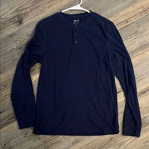 Apt. 9 Men's Dark Blue Long Sleeve Henley